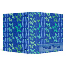 Column of Turtles Customizable 2" Art Binder