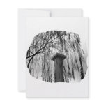 Column Under Weeping tree cutout Personalized Invitations