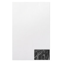 Column Under Weeping Tree Reverse Negative Stationery Design