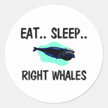 Coma las BALLENAS DERECHAS del sueño Etiqueta