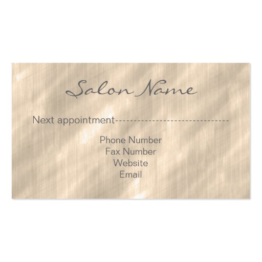 Comb and Curls Leopard Business Card Templates (back side)