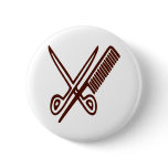 Comb & Scissors - Hairdresser buttons