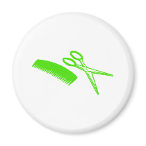Comb & Scissors - Hairdresser magnets by Thinkdifferent Comb & Scissors - Hairdresser magnets