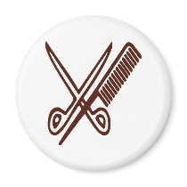 Comb & Scissors - Hairdresser magnets by Thinkdifferent Comb & Scissors - Hairdresser magnets
