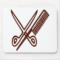 Comb & Scissors - Hairdresser mousepads by Thinkdifferent Comb & Scissors - Hairdresser mousepads