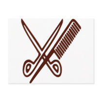 Comb & Scissors - Hairdresser postcards by Thinkdifferent Comb & Scissors - Hairdresser postcards