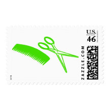 Comb & Scissors - Hairdresser Stamps