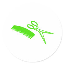 Comb & Scissors - Hairdresser stickers