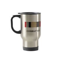 combat badge, IRAQ SERVICE, COMBAT VET! mugs
