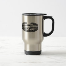 combat badge, IRAQ SERVICE, COMBAT VET! Mugs