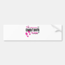 Combat Boot Love Bumper Sticker