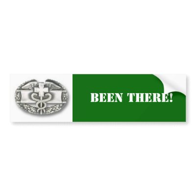 combat medic, BEEN THERE! Bumper Stickers by timgould