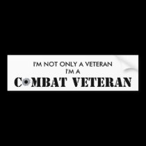 Combat Veteran - Bumper Sticker bumper stickers by carlj56 Combat Veteran - Bumper Sticker bumper stickers