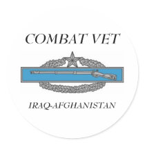 CombatInfBadge2Awd, COMBAT VET, IRAQ-AFGHANISTAN stickers