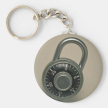 Combination lock Photo Keychain