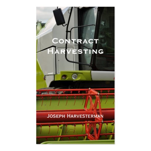 Combine Harvester business card (front side)