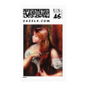 Combing Girl stamp