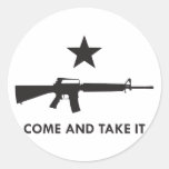 Come and take it! (AR15) Round Sticker