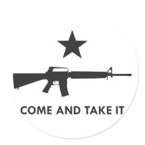 Come and take it! (AR15) Round Sticker