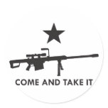 Come and take it! (Rifle 1) Round Stickers