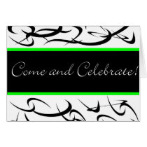 Come Celebrate Lime Invite Greeting Card