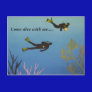 Come dive with me.....Post Card