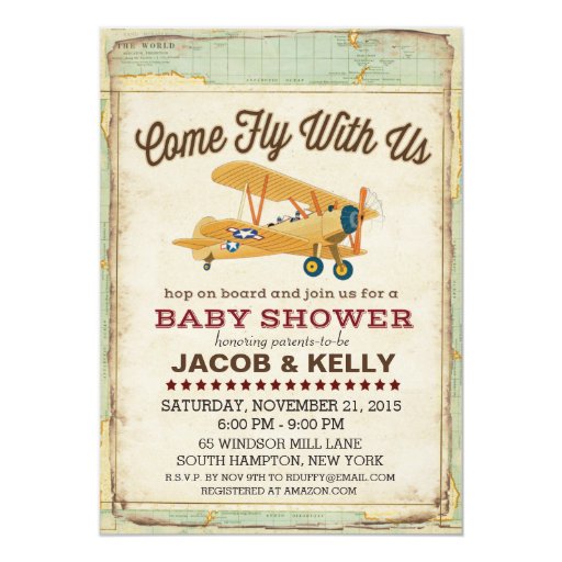 come fly baby shower airplane travel invitation zazzle travel baby shower invitations