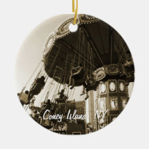 "Come Fly With Me" Coney Island Ceramic Ornament