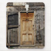 "Come On In" Rustic Door Mousepad by mousepadgallery "Come On In" Rustic Door Mousepad