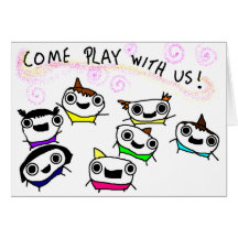 "Come play with us" Greeting Card