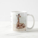 "Come Sit With Me' Giraffe Cup mugs