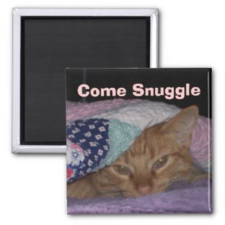 Come Snuggle Cat Magnet magnet