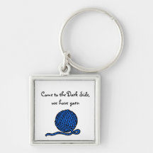 Come to the Dark Side, we have yarn Keychains