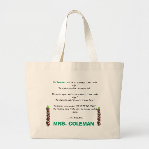 Come to the edge canvas bags