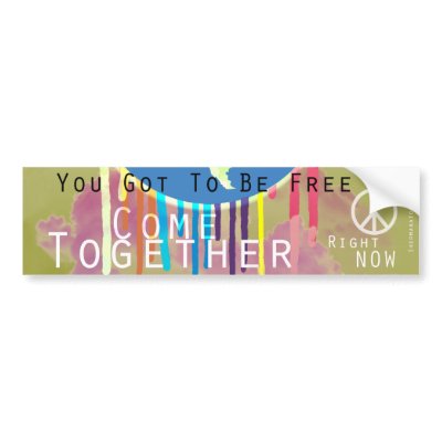 Come Together Peace Bumper Sticker