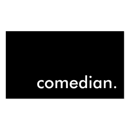 comedian. business card (front side)