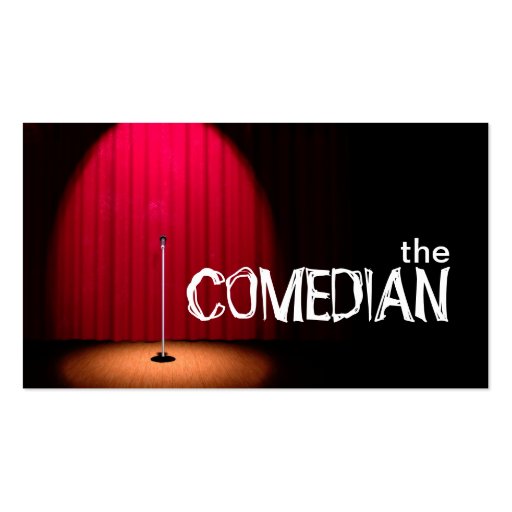 Comedian Entertainment Performer Comedy Theater Business Card (front side)
