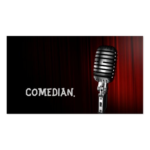 Comedian Entertainment Performer Comedy Theater Business Cards (front side)