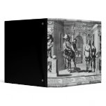 Comedians at the theatre of Hotel de Bourgogne 3 Ring Binder