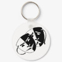 Comedy and Tragedy keychains