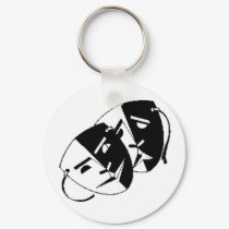 Comedy and Tragedy keychains