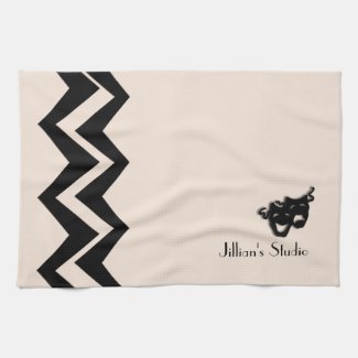 Comedy and Tragedy Theater Art-Deco Custom  Towels
