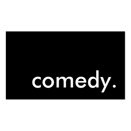 comedy. business card templates (front side)