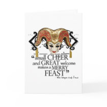Comedy Of Errors Feast Quote Greeting Card
