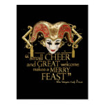 Comedy Of Errors Feast Quote (Gold Version) Post Card