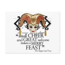 Comedy Of Errors Feast Quote Post Cards