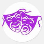 Comedy or Tragedy 6 Round Sticker