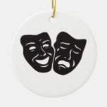 Comedy Tragedy Drama Theatre Masks Christmas Ornaments