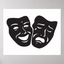 Comedy Tragedy Drama Theatre Masks Print