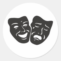 Comedy Tragedy Drama Theatre Masks Stickers